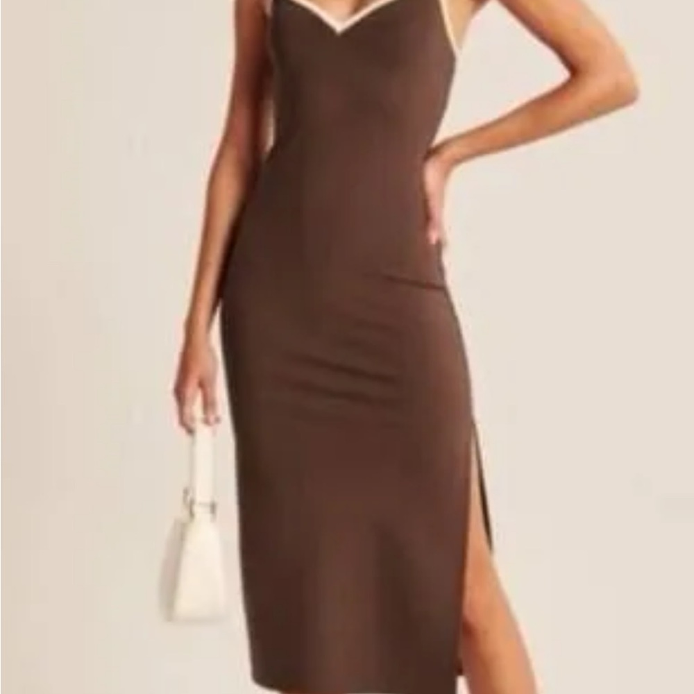 Abercrombie & Fitch Brown Midi Dress